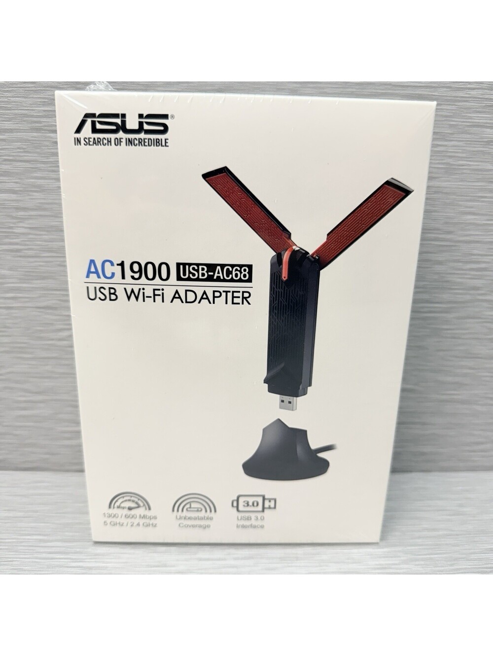 ASUS USB-AC68 Dual-Band MU-MIMO Wi-Fi Adapter USB 3.0 AC1900 1300/600 Mbps